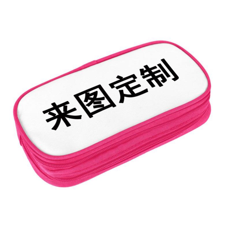 DIY Pink Double-Layer Large Capacity Multi-Functional Children s Pencil Case Double-Layer Multi-functional Pencil Case - Pink