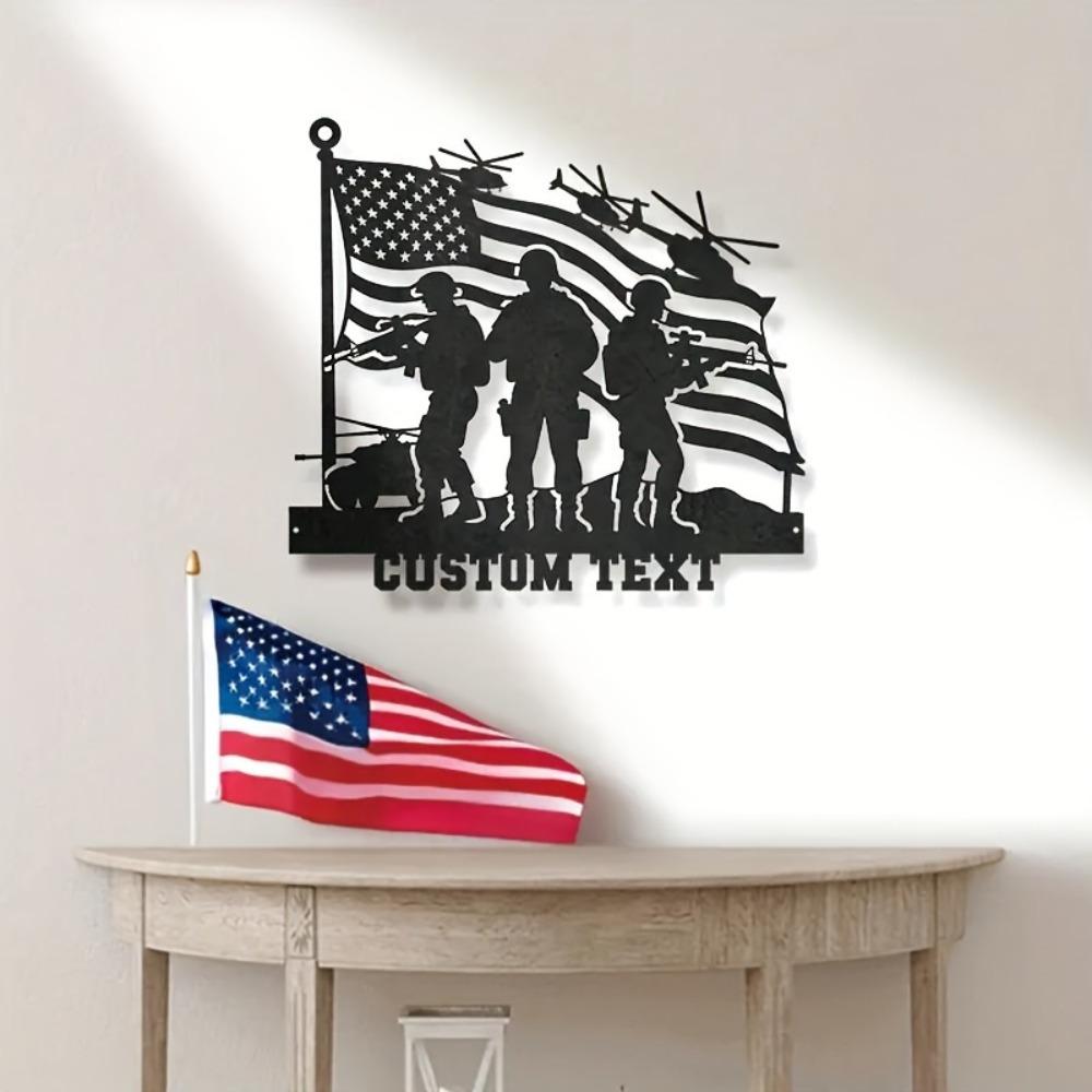 Custom Metal Bald Eagle & Ship Wall Art, Personalized Naval Patriotic Decor for Home, Rustic Hanging Gift for Foyer, Porch, Courtyard