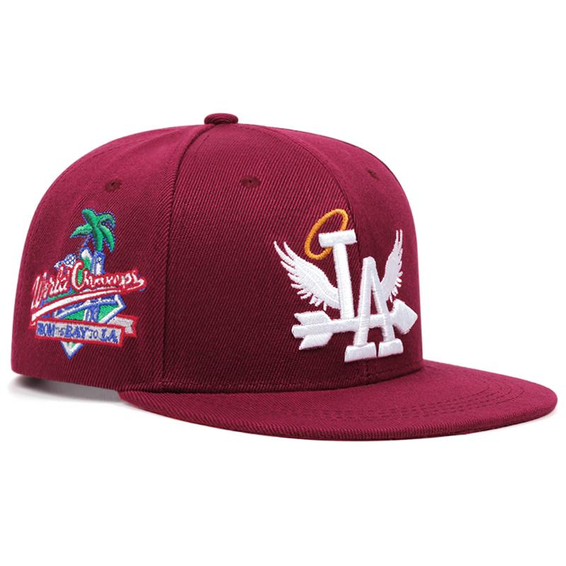 New Letter Wing Pattern Side Coconut Tree Embroidery Fashion High Quality Snapback Men's Versatile Casual Baseball Hat