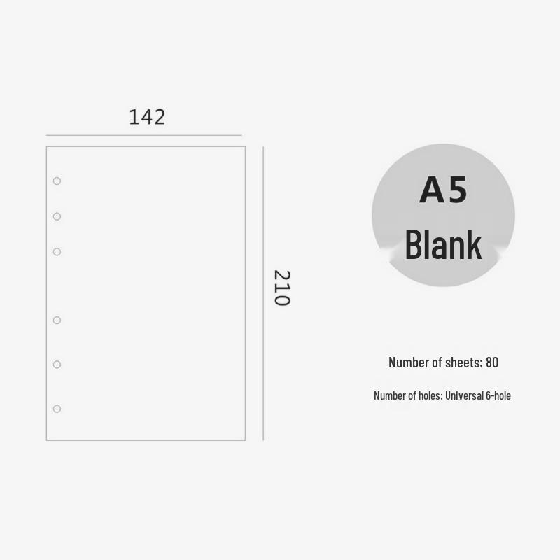 7-inch A6 B5 Loose-leaf Notebook A5 Notepad Replacement Pages