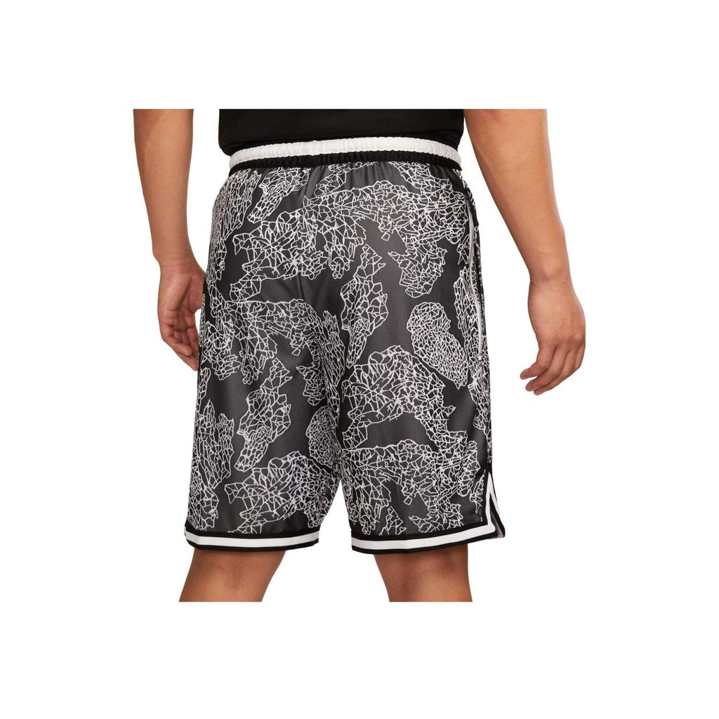 Nike Pantalones cortos de baloncesto Dri-FIT DNA con estampado integral y cordones para hombre, pantalones cortos negros FB6928-010