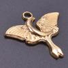 5pcs 18k Real Gold Plated Animal Pendant Stainless Steel Butterfly Charm For Jewelry Making Supplies Papillons Fuxk Men Pendants