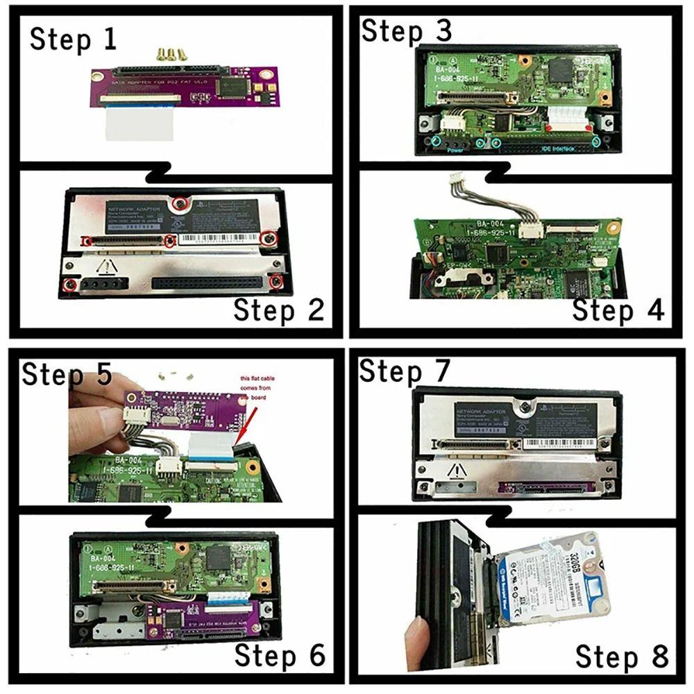 Replacement Original Network Adapter Spare Parts Repairing SATA Adapter IDE to SATA for PS2
