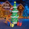 6.89FT Yard Party Decorations Inflatable Santa Claus Christmas Tree Dog Gift Boxes Toys LED Light Xmas Supplies Home Ornaments