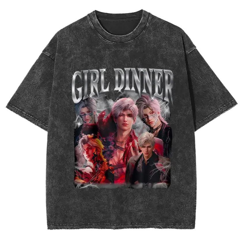 2026 Sylus Amore e Spazio Profondo Magliette Lavate Vintage Ragazza Cena Estate Harajuku Maglietta Grafica Uomo Donna Maglietta in Cotone Oversize