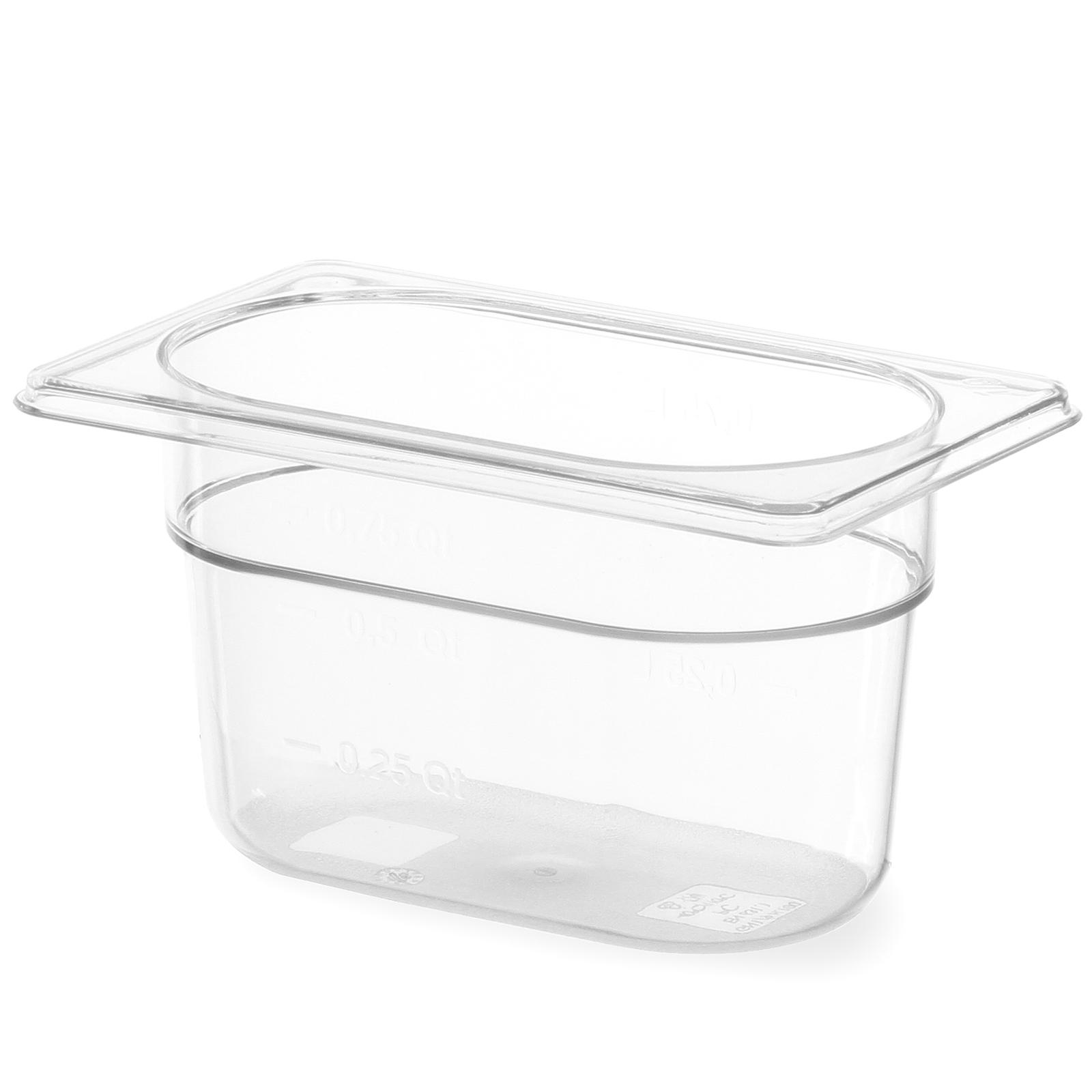 Transparenter Polycarbonat GN-Behälter GN 19 Höhe 100 mm Hendi 861820