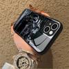 Black Car Purple Light Pattern Glass Phone Case For iPhone 17 Pro Max 16 15 14 13 12 11 Pro 16E 17Air 7 8 Plus XR XS X Cover