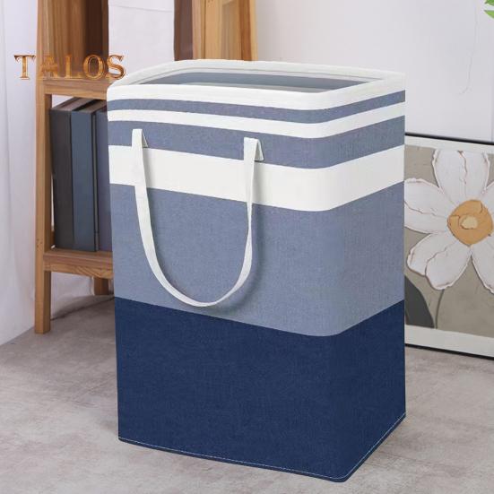 

3 шт. 75 л тканевые сумки для хранения с удобными ручками для переноски, складная корзина для белья большой вместимости, водонепроницаемый органайзер для хранения домашней одежды серый