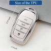 for Toyota Key Fob Cover Soft TPU with Premium Leather Keychain Protection Key Fob Case Fit for Grand Highlander Tundra Prius Crown Corolla Cross