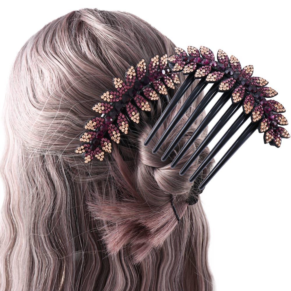 Trendy Hairpins For Girls Leaves Flower Hair Clips Hair Claws Korean Barrettes Women Hair Comb