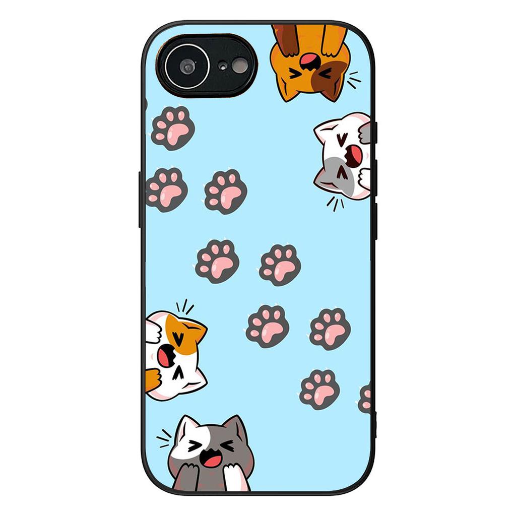 Cute Dog Cartoon Paw Cat Protective Cover for Apple iPhone 12 13 Mini XS 11 Pro Max 7 8 Plus XR SE 2022 SE3 + 8+ Phone Case