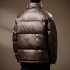 Men's Premium 90% Duck Down Leather Winter Jacket 2024 - Loose, Warm, Outdoor Casual Plus Size Coat