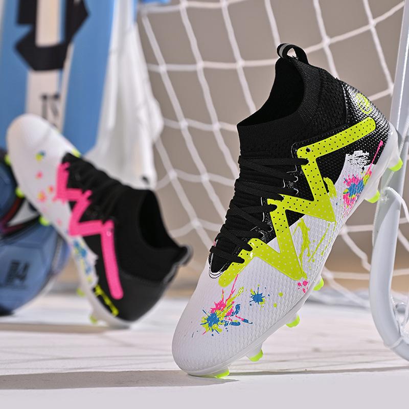 Men's Football Shoes Professional Sports Shoes Men's Long Nail FG Outdoor Sports Cleats Training Shoes Anti Slip Shoes