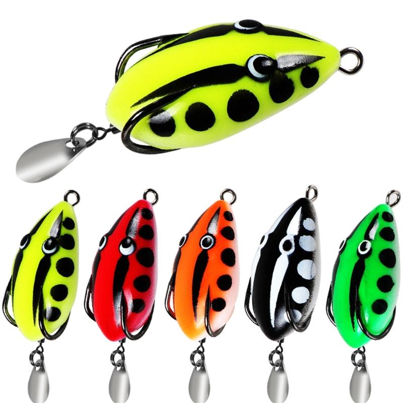 4CM Frogs Lures Soft Tube Baits Simulated Frogs Fishing Lures with Hook Soft Fishing Baits Outdoor Fishing Tackle
