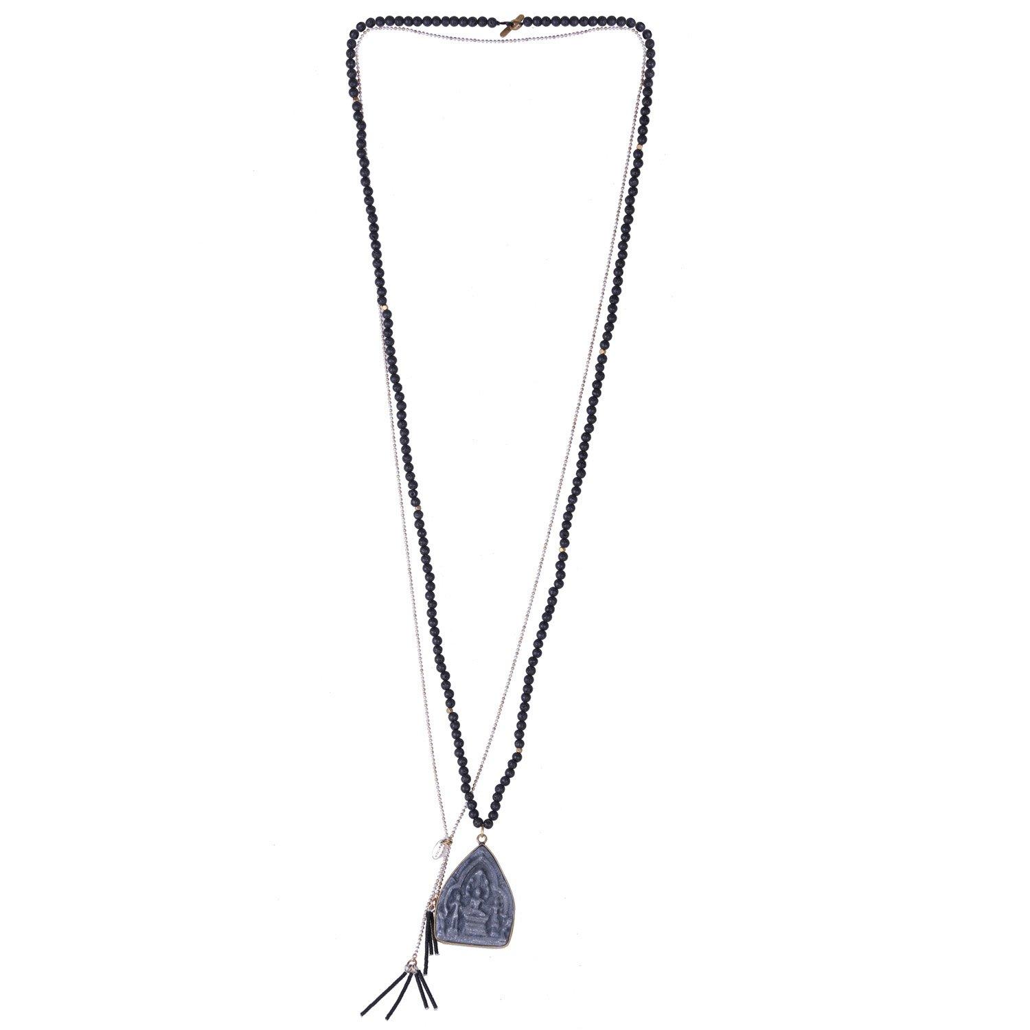 KELITCH Beaded Necklace (Black)