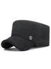 Northwood Winter Men's Outdoor Cold Proof Warm Flat Top Hats Thicken Ear Protection Flat Top Cap Cotton Trucker Hat