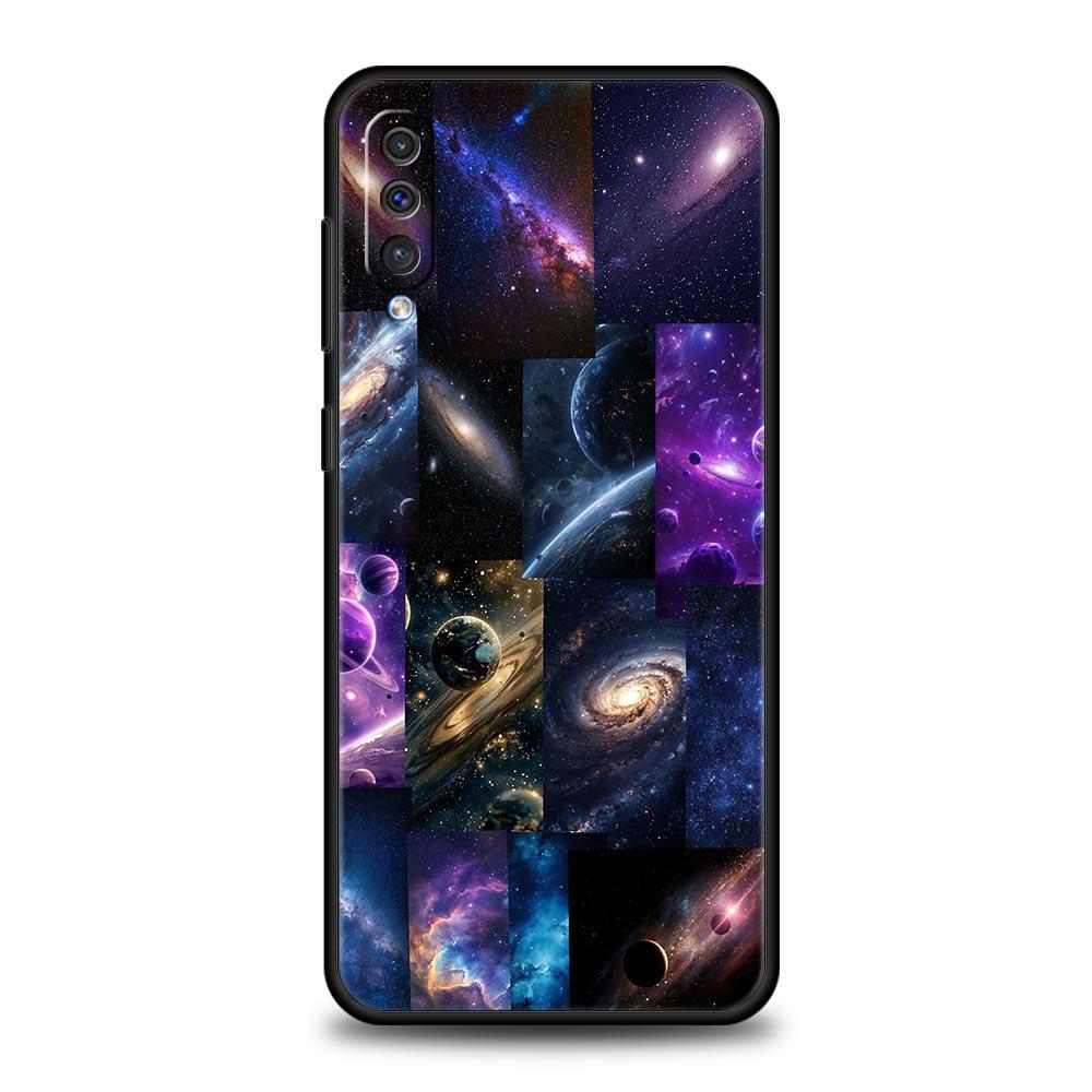 Universe Starry Sky Moon Phone Case for Samsung Galaxy A56 A36 A26 A16 A34 A24 A42 A22 A20 A12 A40 A30 A10 Soft TPU Cover Shell