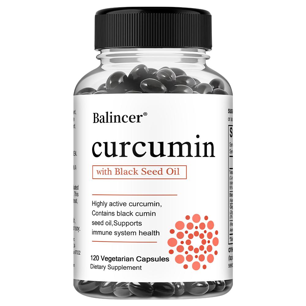 Curcumin Dietary Supplement, With Ginger Root Extract, 120 Softgels Per Bottle 120 Capsules