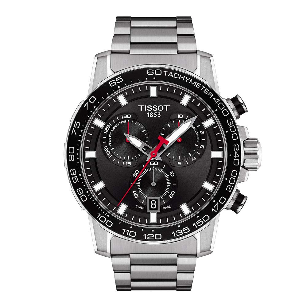 

[Tissot] Men s Tissot Super Sport Chrono Black Dial Bracelet Watch T1256171105100 [Regular Imported]