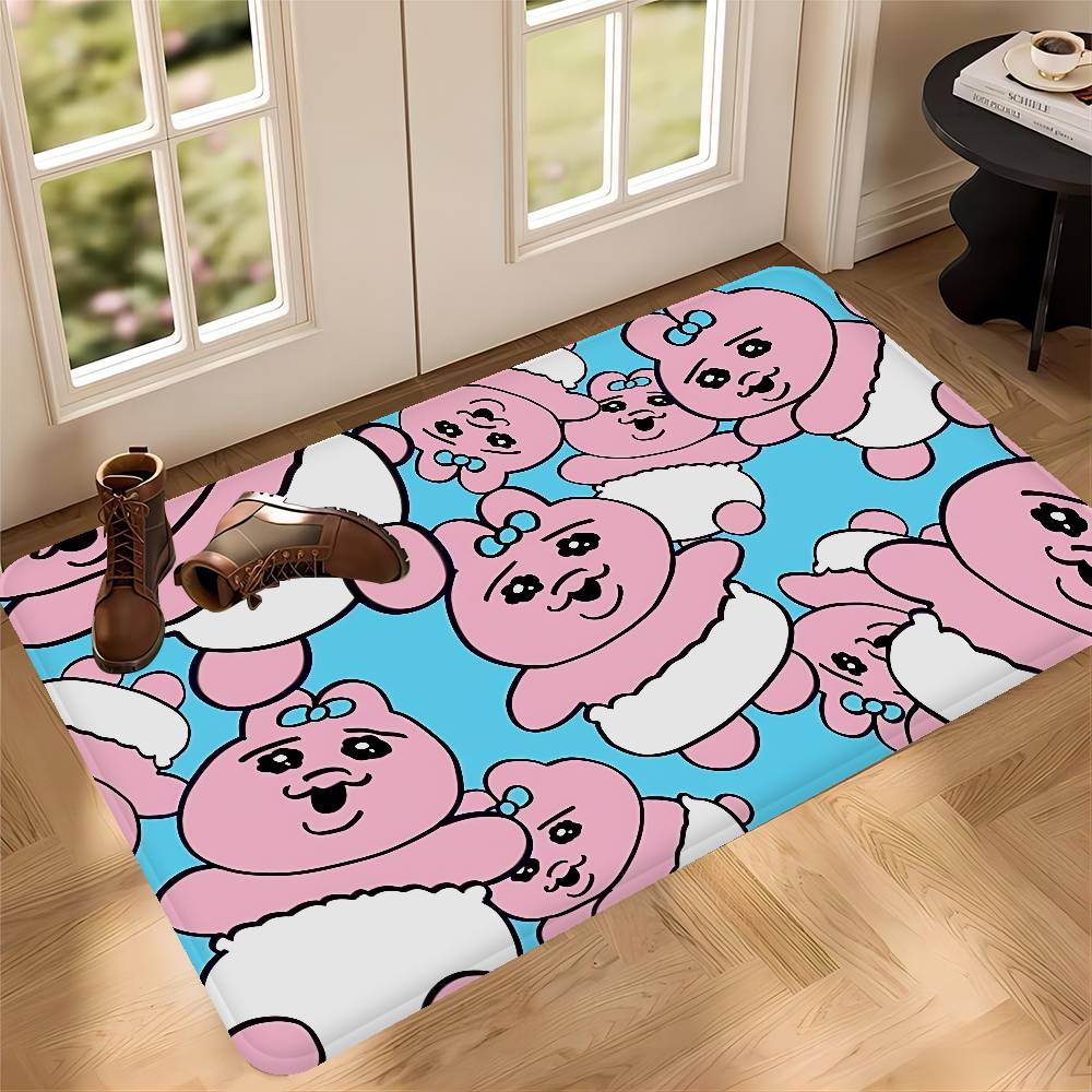 O-OpanchuS-S Usagi Bathroom Mat Retro Multiple Choice Living Room Kitchen Rug Non-Slip Bedside Mats
