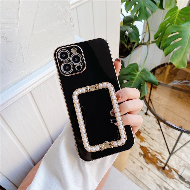3D Pearl Plating Metal Square Buckle Case For Samsung S23 S22 Ultra S21 A14 A24 A34 A54 A13 A23 A33 A53 A12 A32 A52/Redmi 12 10 9A 9C 9T Note 11 12