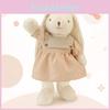 Lily Rabbit Plush Toy Large Sleeping Pillow Gift With Checkered Dress And Bow Decoration For Girls And Kids