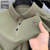 Men's Lapel Polo Shirt - Long-Sleeved, Autumn/Winter 2025 Collection for Middle-Aged and Elderly