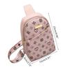 Versatile Simple Fashion Shoulder Bags Women Girl Print Design Bag Trendy Leisure Chest Bag Large Capacity Crossbody Bag  Yellow Brown