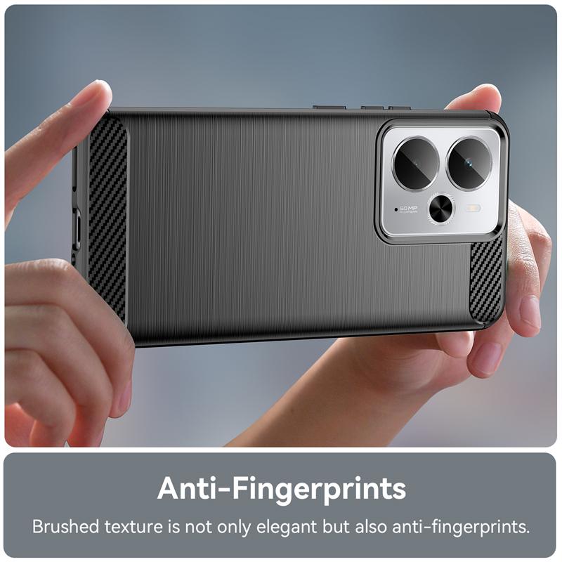 For Realme 14T 5G Case Anti-knock Soft Silicone Carbon Fiber Back Cover For Realme 14T 14 5G Case For Realme 14T Case 6.67 Inch