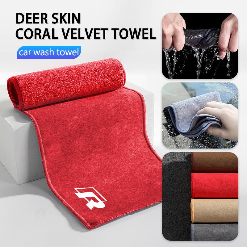 Deer Skin Car Drying Towel Microfiber Absorbent Auto Cleaning Cloth For Volkswagen VW Golf Polo 4 5 6 Passat B5 B6 B7 CC Jetta