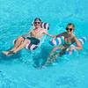 Inflatable Water HammockFloat for Adults, 130cm x 70cm, with Backrest, Comfortable, Non-Sinking, Mesh Bottom, Strong Buoyancy, Foldable, for Water