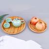 Japanese Style Round Bamboo Serving Tray