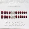 Cherry Diamond Wearable Manicure: Autumn Winter Removable Bling False Nail Patches (A546)