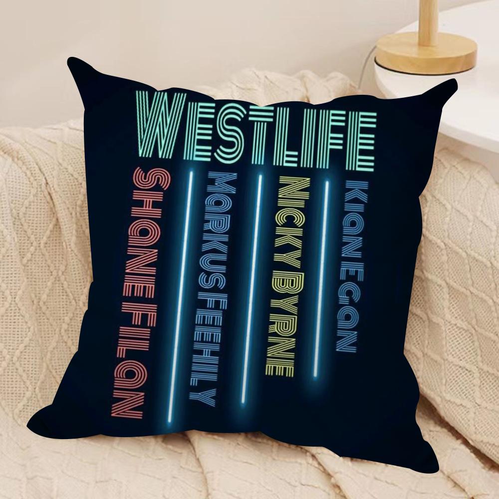 Cool WWestlife Cushion Cover Soft Plush Fabric DoubleSided Printed Sofa Cushion Cover for All Seasons Home Decor Gift