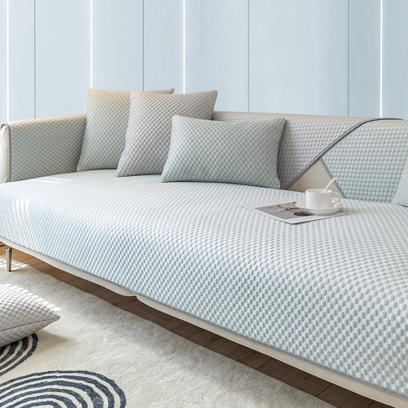 Ice Silk Sofa Cushion Summer Non-slip Cover Summer Cover Cloth Simple Towel Cool Bean Technology Cool Mat Seat Cushion