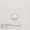 eManco Stainless Steel Boutique Freshwater Pearl Women's Ring High Quality Elegant Wedding Ring Fashion Jewelry Accessories Gift