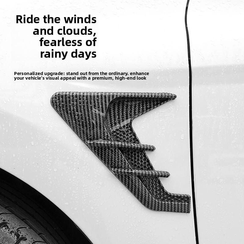 2pcs Vent Cover Fender Hood Air Flow Intake Trim Car Side Exterior Accessories Wing Decals Ventilation Sticker Modified Styling
