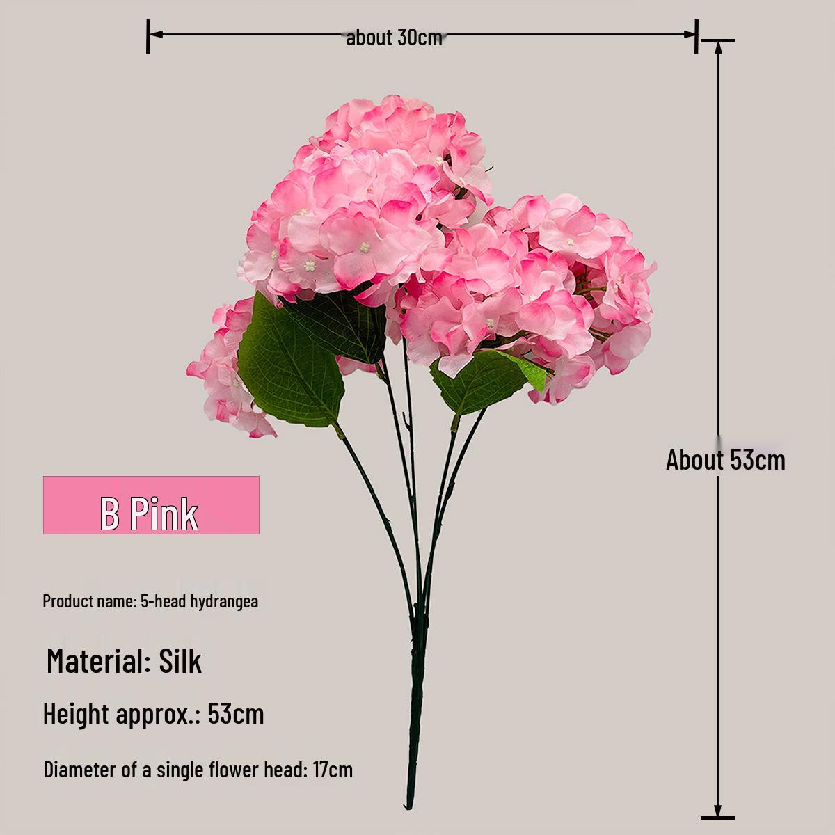 

Large 5-Head Hydrangea Simulation Lollipops Decorative Fake Flowers for Weddings and Living Room Arrangements