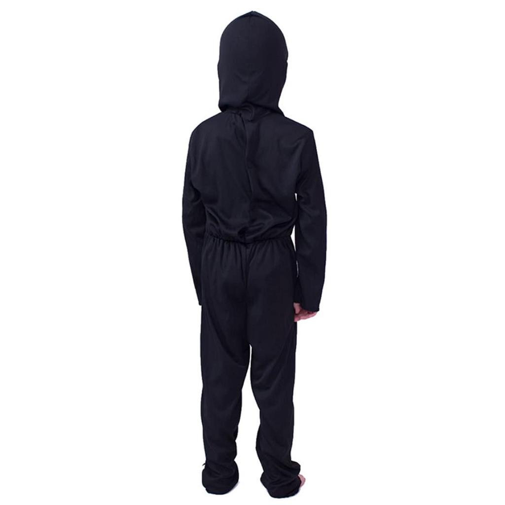 Skeleton Costume Skull Ghost Cosplay Halloween Costume Kids Ghost Skeleton with 2 Balloons [SCGEHA] Children's (M)