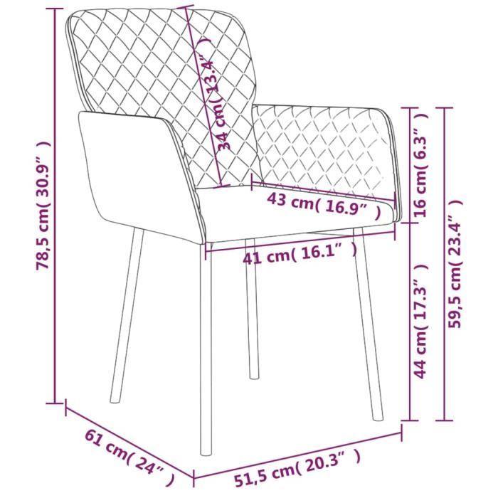VidaXL Chaises de salle à manger 2 pcs Jaune Velours 344786