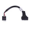 Usb 3.0 20-pin hann til USB 2.0 9-pin hovedkortheader hunn adapterkabel