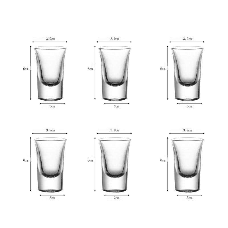 6pcs Glass Wine Glasses of Two Sizes Small Gifts for Festivals Small Wine Glasses for Gatherings Small Presents Christmas Gift