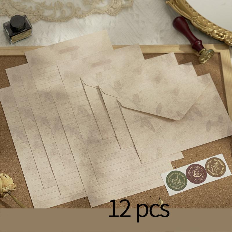 9 pcs Vintage envelope set retro girl art confession love letter greeting card paper