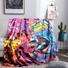 Cityscape Hazbin Nightmares Throws Blanket Flannel Blankets Plush for Couch Bed Gifts for Men Women Travel picnic blanket Christmas fan gifts