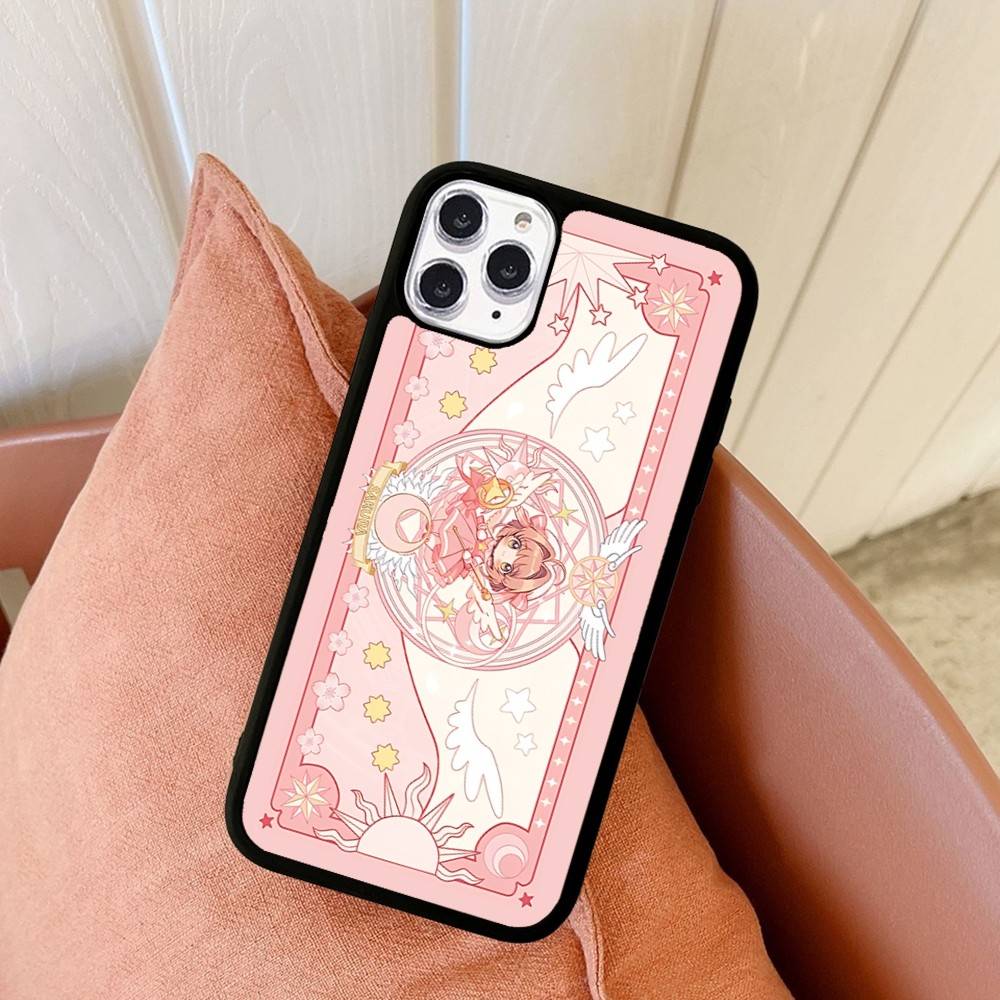 

C-Cardcaptor Sakura Phone Case For iPhone 17 16 Pro Max 11 12 13 14 15 Hard PC+TPU Bracket Back Cover iPhone 15