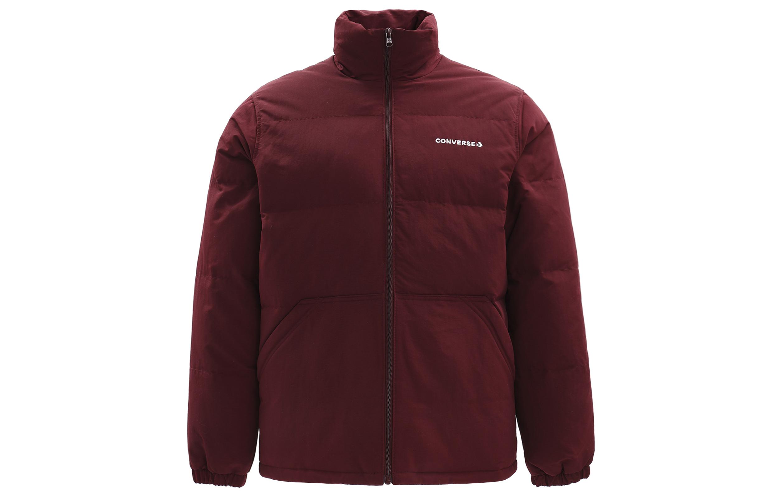 Converse Jackets Men s Maroon Stand Collar Moderate Other 10021946-A01 S