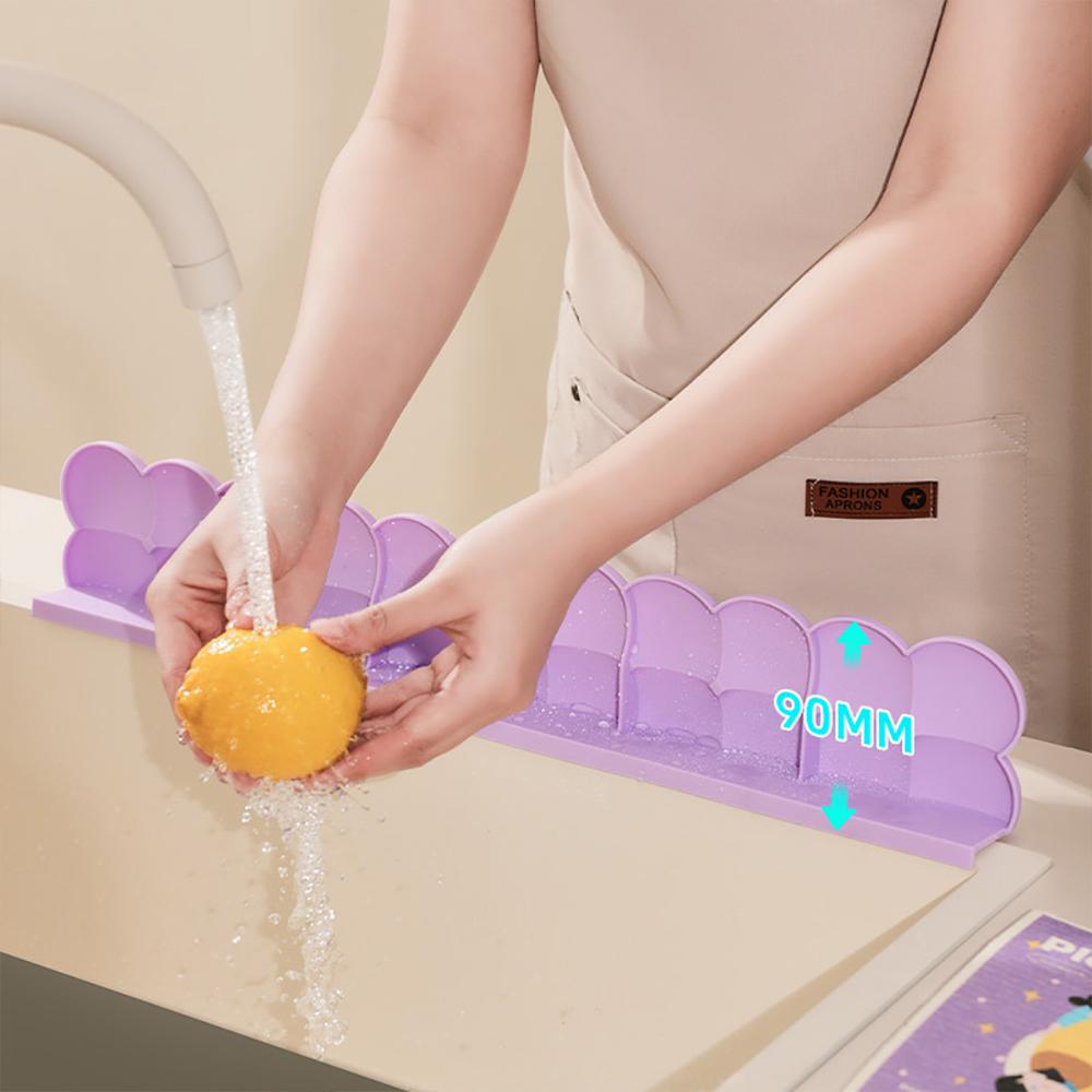 1PC Silicone Sink Baffle Splash Guard with Suction Cup Pool To Protect Clothes From Splashing Water Baffle