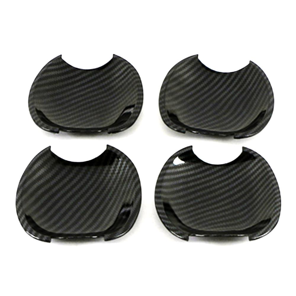 For Toyota Corolla Camry Highlander Hilux Prius Carbon Fiber Printed Exterior Door Handle Cover Moulding Trim Frame Bezel