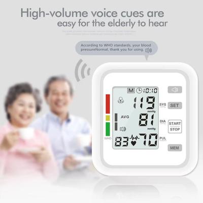 Heart Pulse Blood Pressure Monitor Voice Broadcast Sphygmomanometer  Home Use