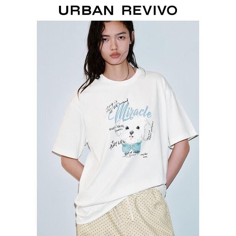 UR2026 Women s Urban Pet Print Cotton T-Shirt M
